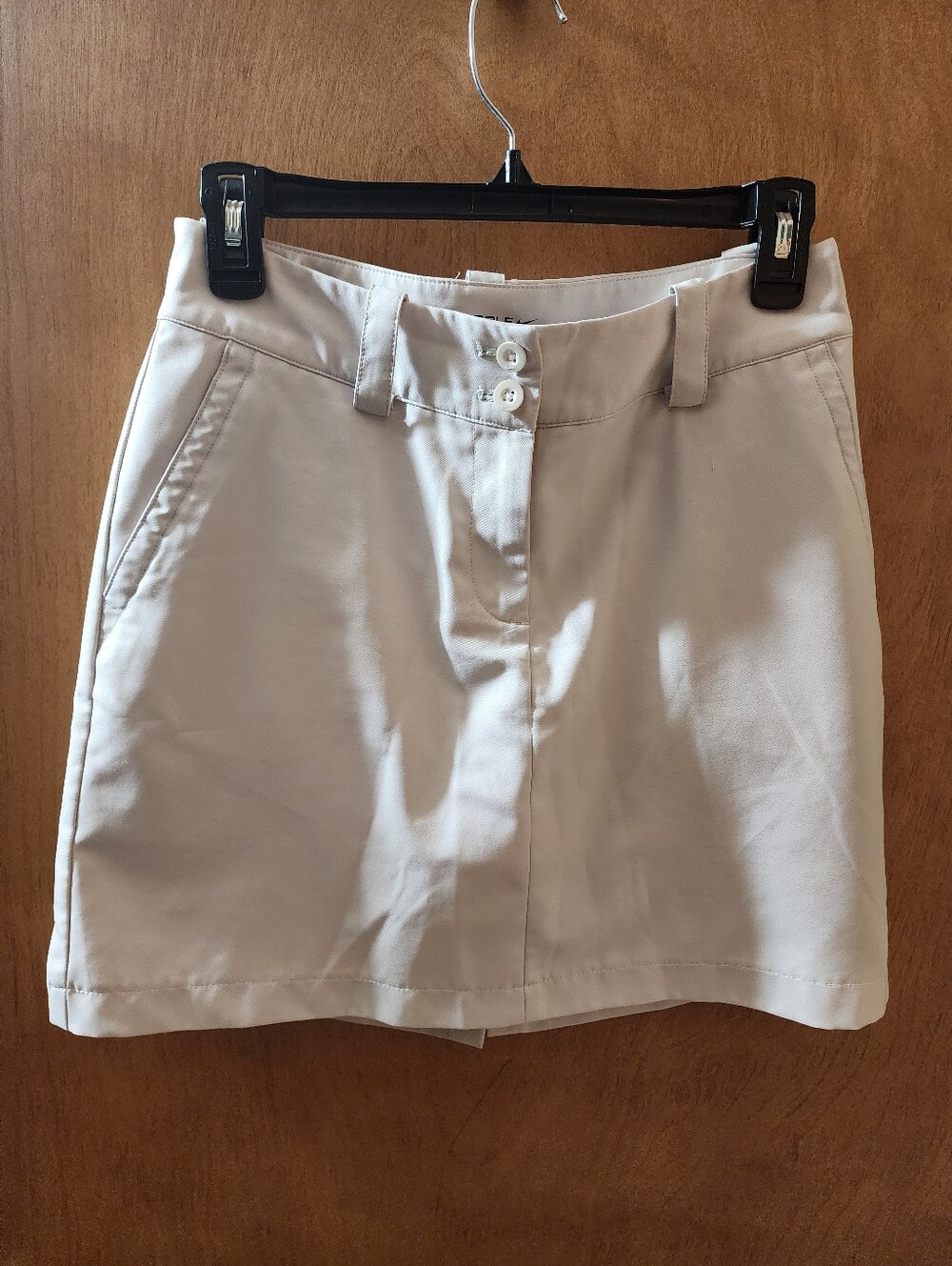 NIKE GOLF Dri- Fit Beige  Skort with Button Detail